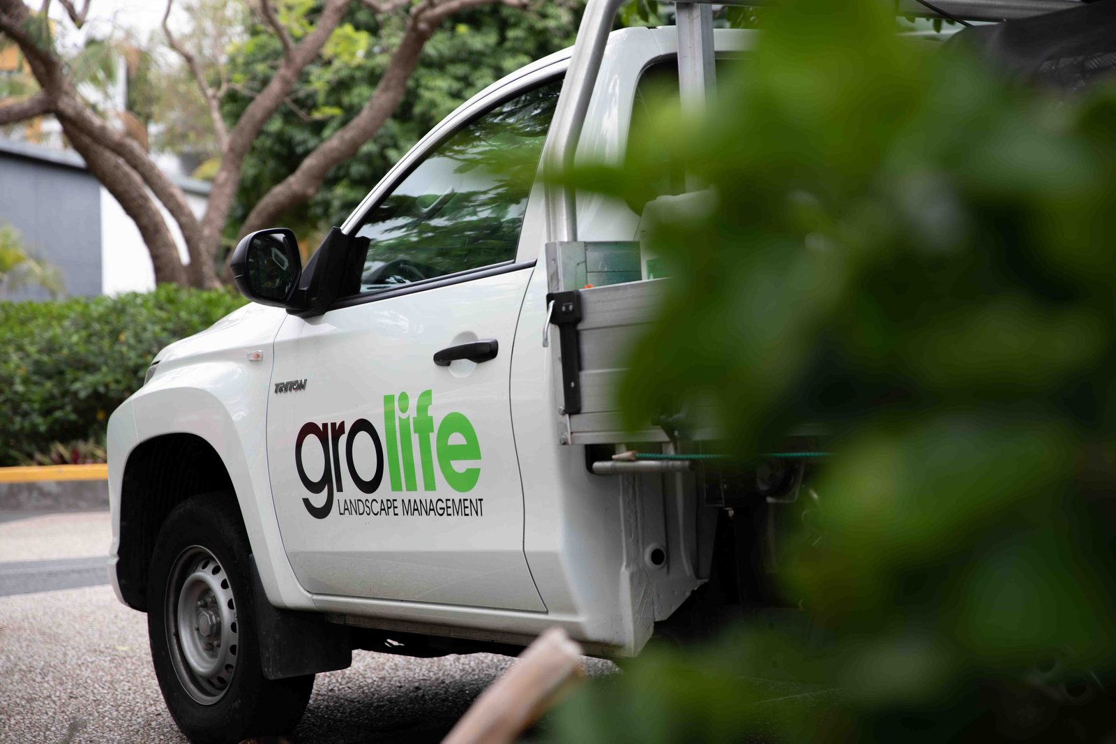 A Grolife branded ute on site